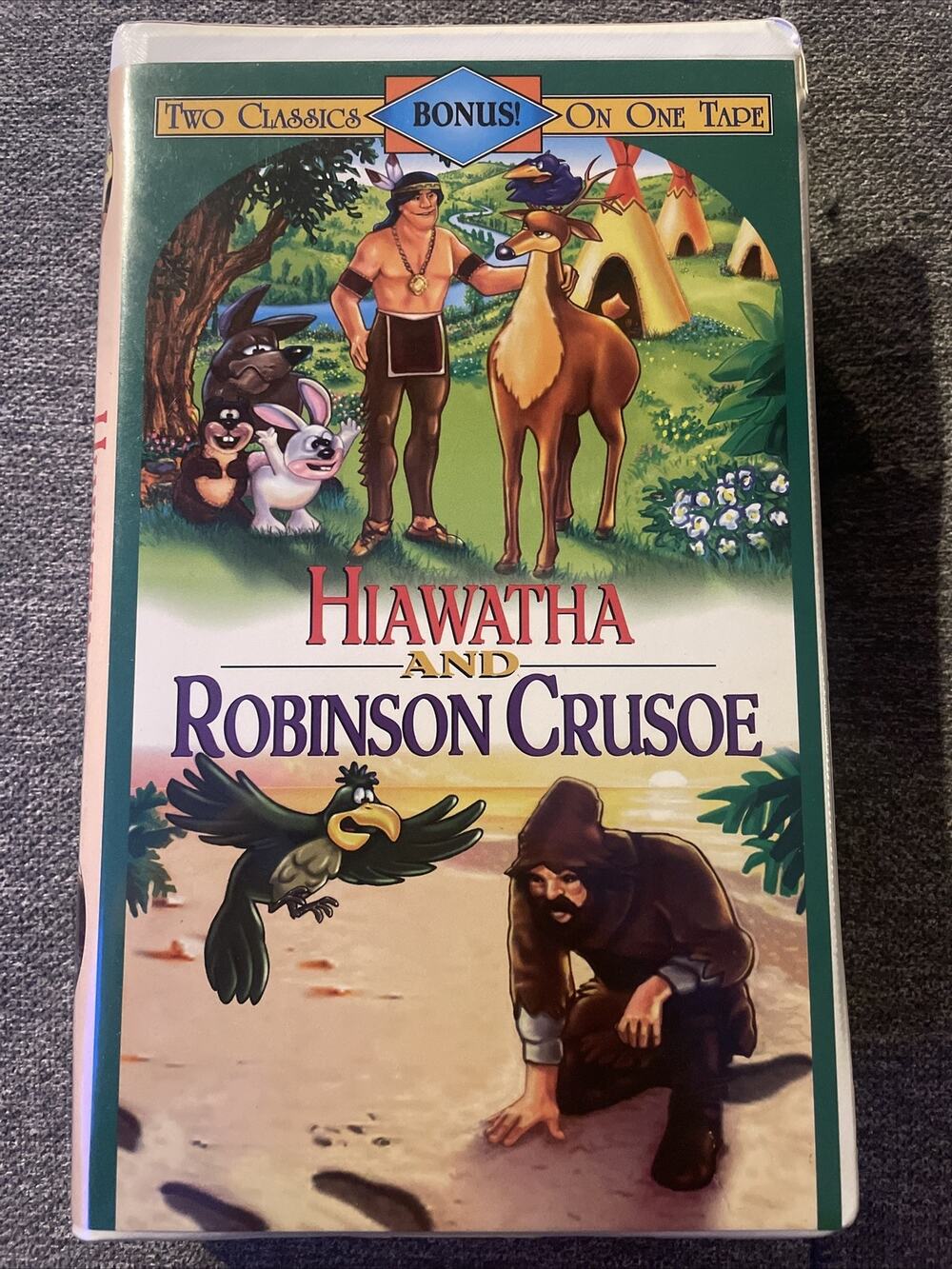 Hiawatha And Robinson Crusoe VHS Tape Two Classics Anchor Bay Starmaker